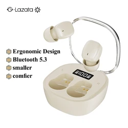 Wireless Headphone Bluetooth 5.3 Headset Invisible Earbuds With Noise Cancelling Earphone Suitable for small ears No pressure