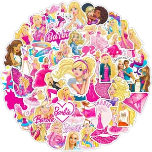 Wasserdichte Barbie -Prinzessin -Aufkleber, DIY Scrapbooking, tragbarer Computer, Notebook, Telefonbox, Cartoons, Anime, Mädchendekor, 50pcs 10 Hauptverkaufsprodukte Barbie - №6