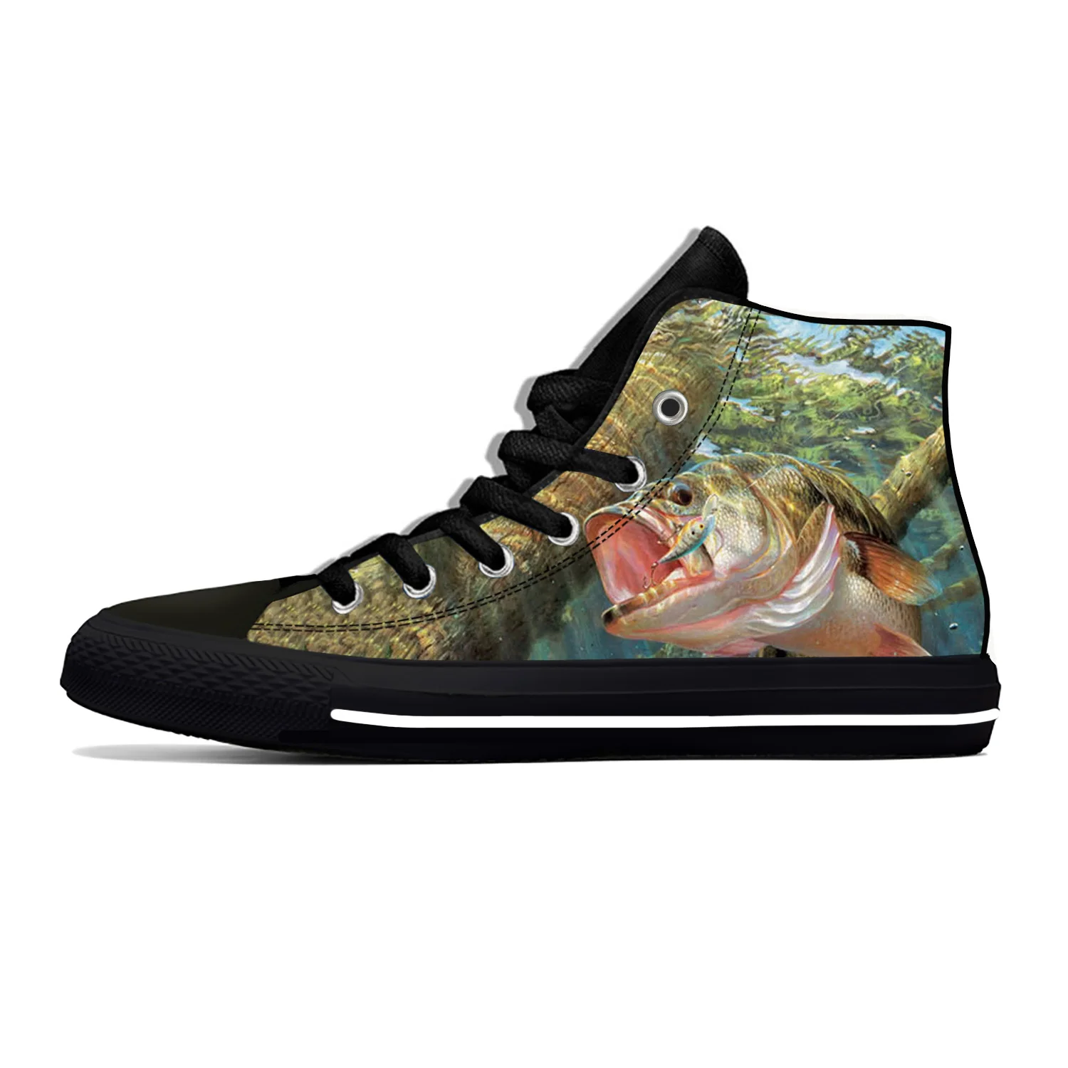 Quente anime dos desenhos animados baixo pesca peixe animal sapatos casuais de alta qualidade respirável das mulheres dos homens tênis leve verão sapatos