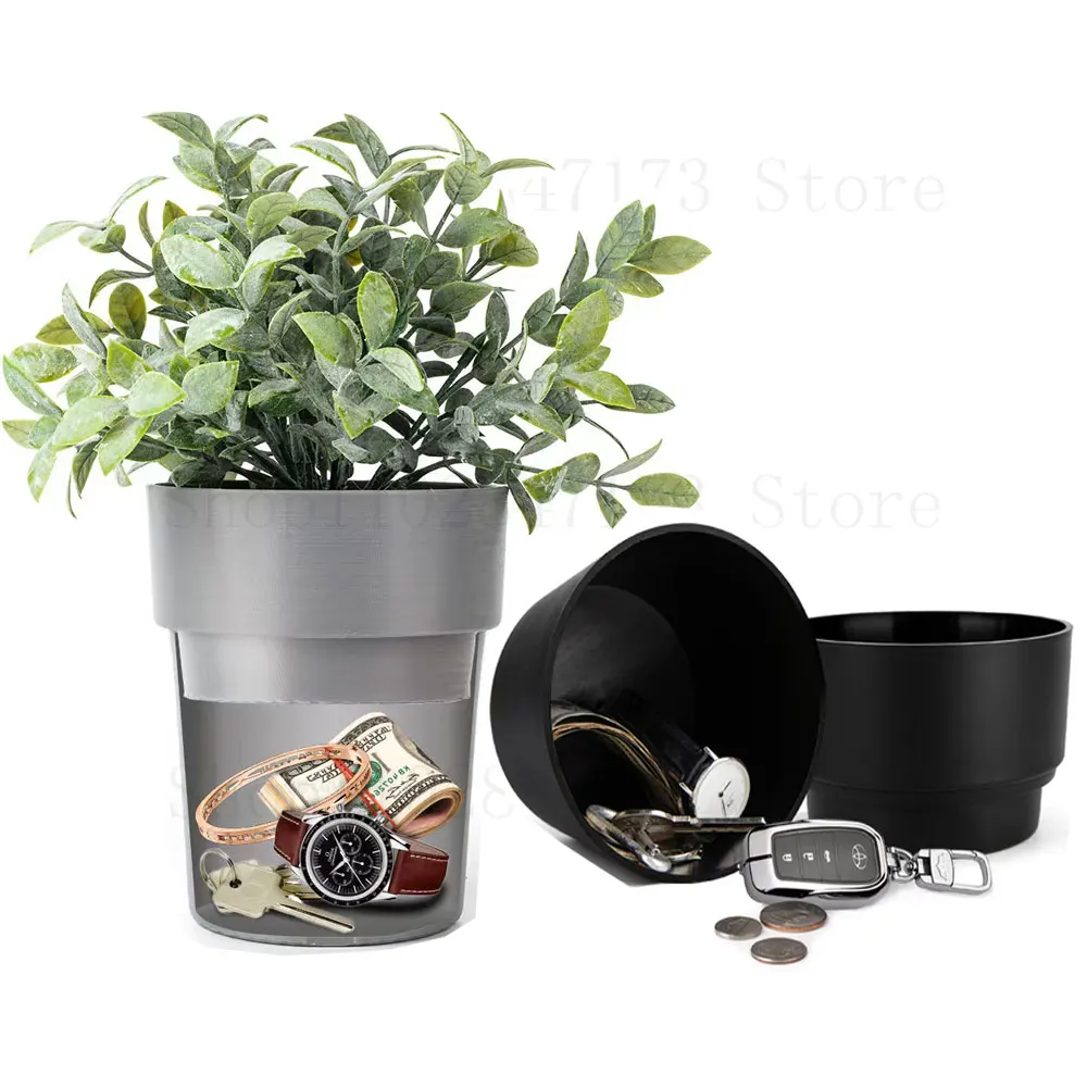 Grand coffre-fort GNE pour pot de fleur, boîte de rangement pour plantes cachées, surprise, secret, cacher de l\'argent, prédire, bijoux,