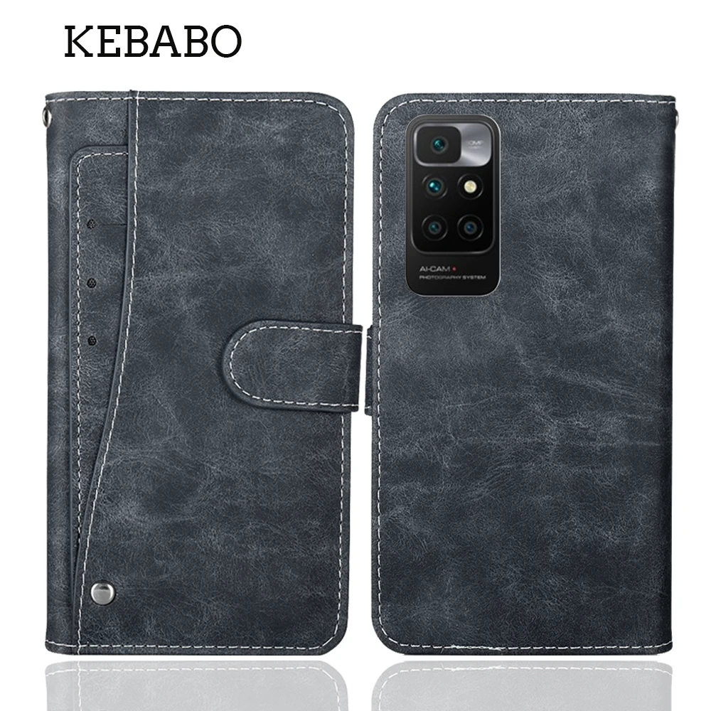 Leather Wallet For Xiaomi Redmi 10 Prime Case 6.5