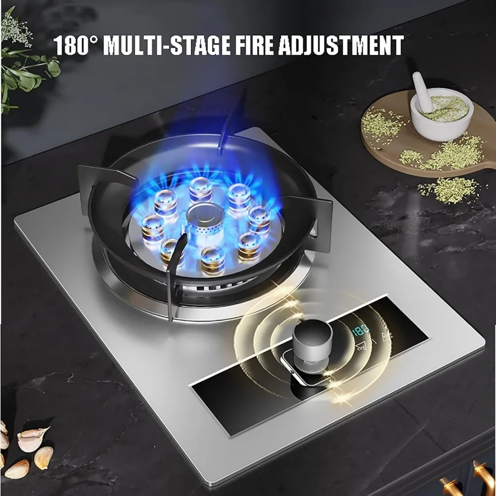 موقد غاز لطباخ الغاز، موقد غاز مدمج، طبخ سطح الطاولة، غاز طبيعي/غاز البروبان، طبق تسخين من الزجاج المقسى الأسود لـ Warmin