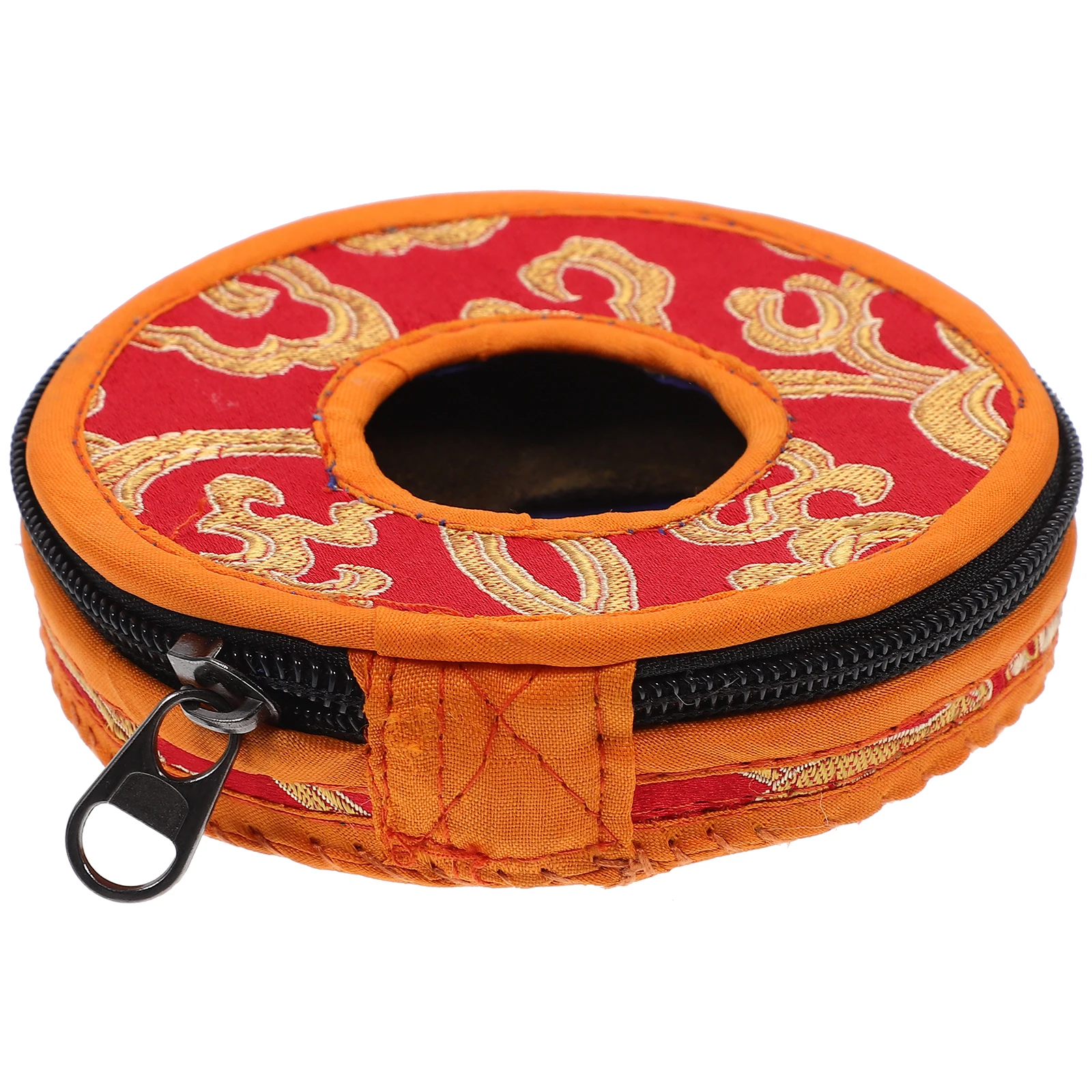 

Meditation Bell Bag H made Large Size R om Color Protects Instruments Durable Zipper Design Smooth Surface Storage Case