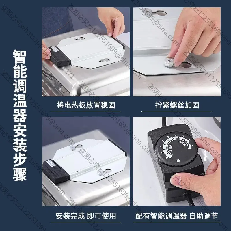 Suitable for DiningStove Restaurant Stainless Steel Large Enclosed DiningStove Electric Heating Hotel Insulation Stove