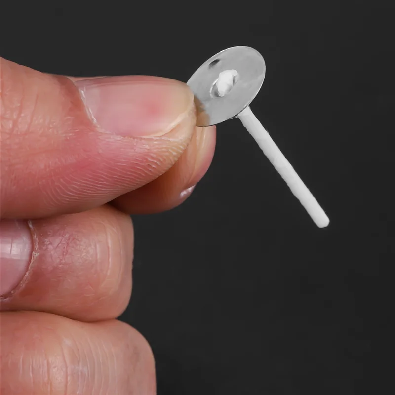 

ABAH-1Set 1-дюймовые белые + серебряные фитили для свечей с металлическими вкладками, фитили для чайных свечей для изготовления свечей