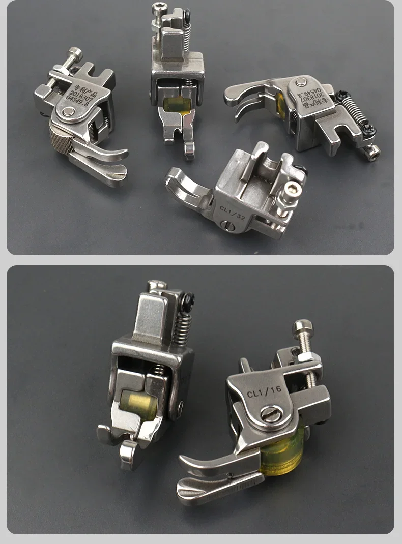 Industrial Sewing Machine High and Low Roller Presser Foot Seam Allowance Pressure Wire Edge Stop Wheel