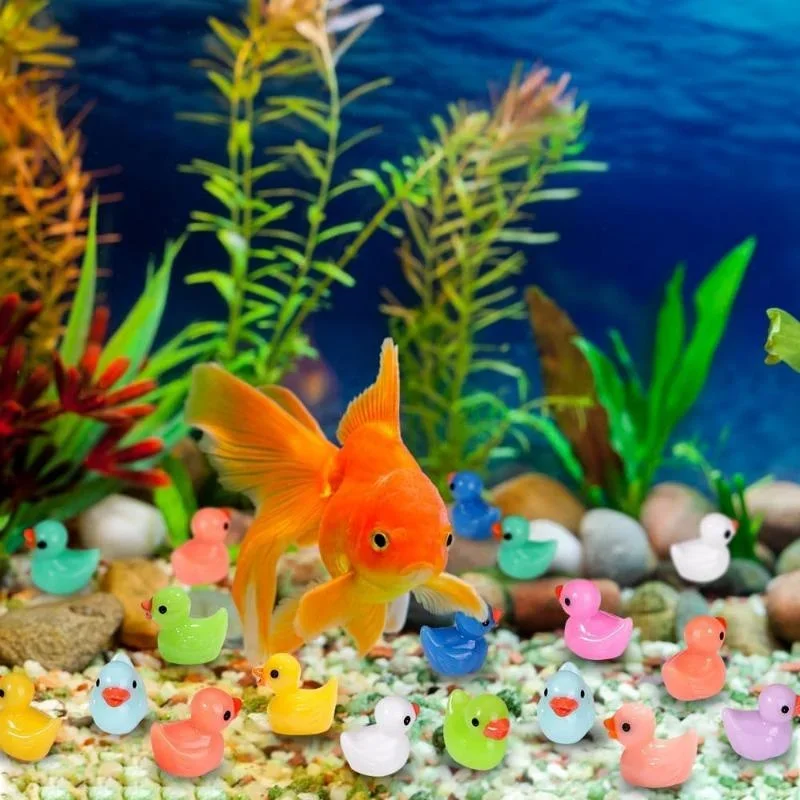 20 Stuks Kleine Eenden Figuren Mini Hars Eenden Plastic Kleine Miniatuur Eenden Voor Poppenhuis Sprookjesachtige Tuin Landschap Aquarium Decor