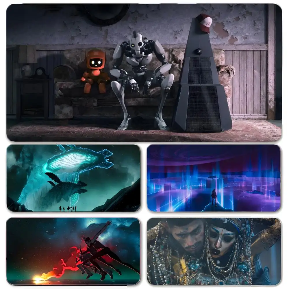 Animation Series Love Death Robots Mouse Pad Large Gaming Mousepad with Thick Stitched Edge Non-Slip Desk Mat