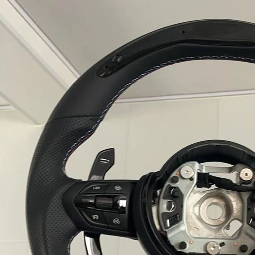 For BMW F07 F01 F10 F15 F31 F32 F36 F20 F26 E92 F80 F90 E60 X6 E71 X5 E70 M3 M4 M5 M6 LED Leather M Sport Steering Wheel view 6