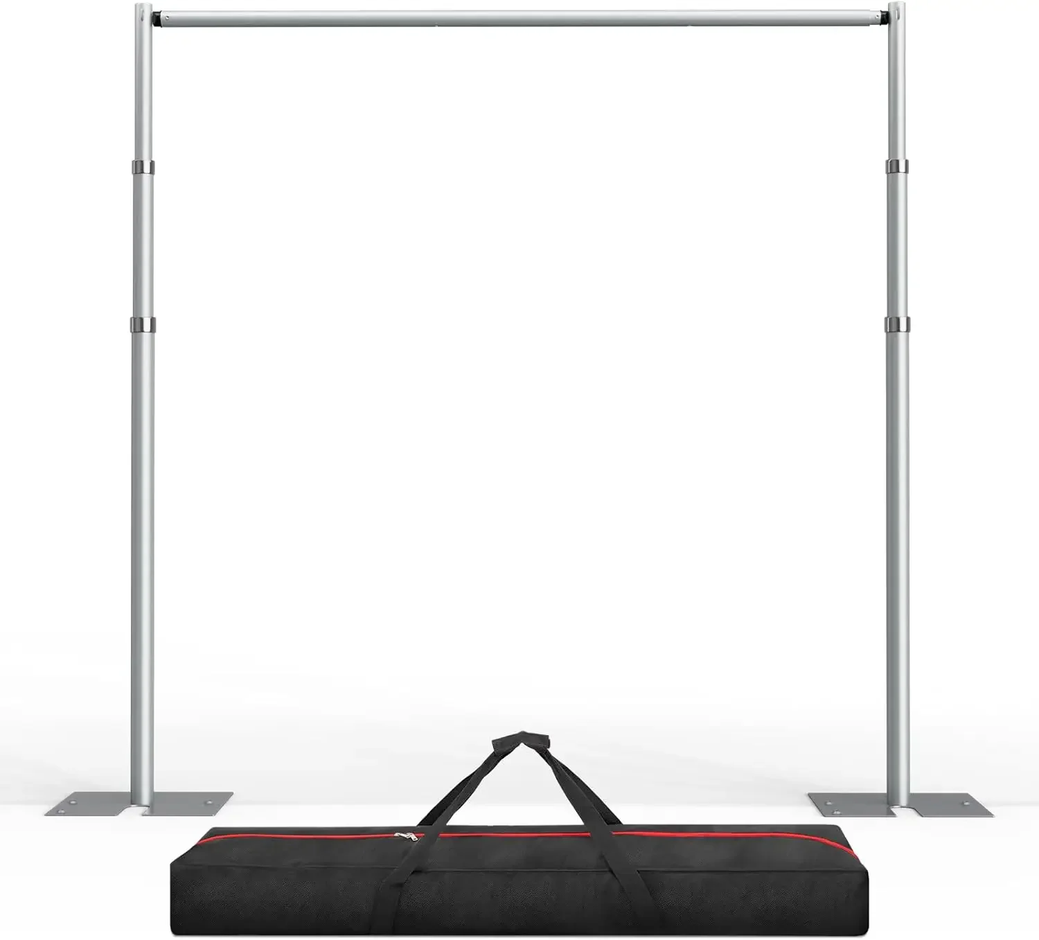 مجموعة حامل خلفية جديدة للأنابيب والستارة، حامل خلفية عالي التحمل 8.9 قدم × 10 قدم، إطار معدني قابل للتعديل للخلفية، خلفية S