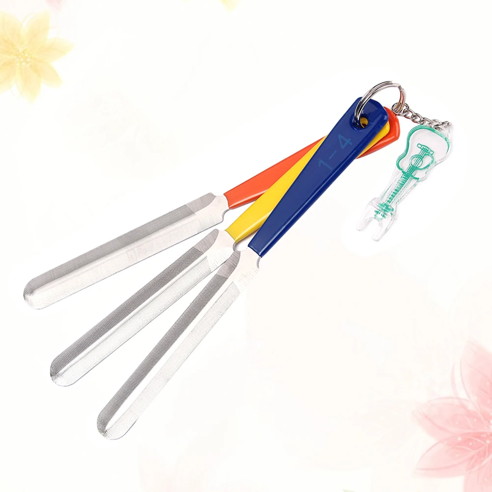 

3pcs Nut Files Fret Crowning Slot Luthier Repair Tool Set For Acoustic Electric Guitar String Slot Filing Lightweight Portable