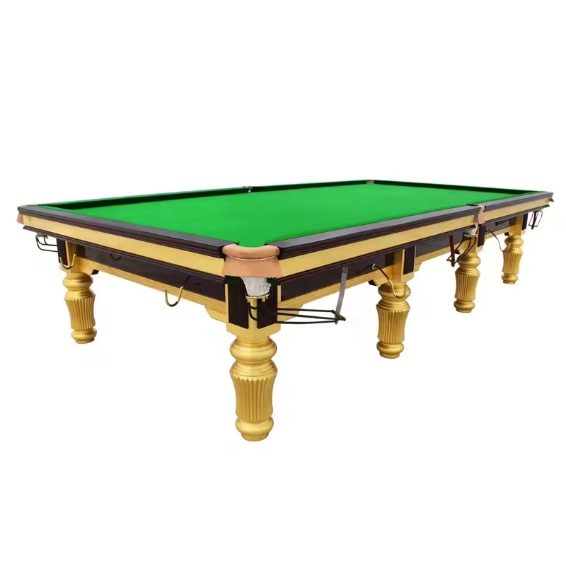 

Professional 12ft Modern Optimum Snooker Table with Solid Wood Legs and Leather Pockets Custom Size Snooker & Billiard Tableprom