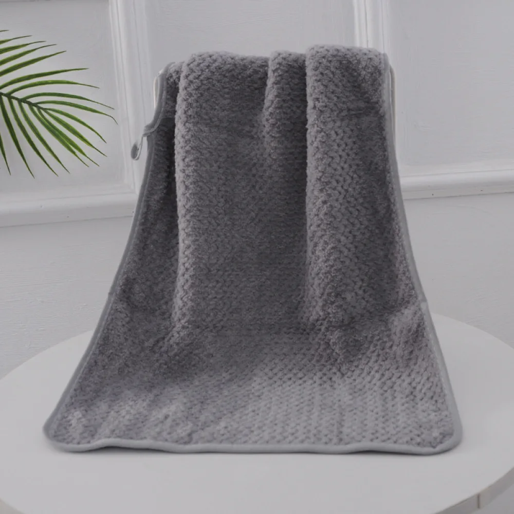 Soft Coral Fleece Bath Towel Set Pineapple Lattice Absorbent Quick Dry Face Towel For Bathroom Spa Beach Travel Utility