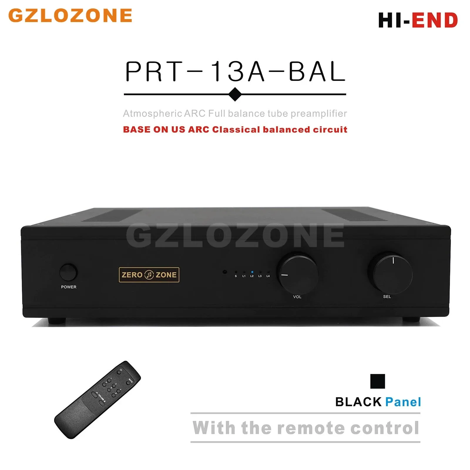 

HI-END PRT-13A-BAL Remote Atmospheric Full Balance Tube Preamplifier BASE ON ARC Classical Balanced Circuit