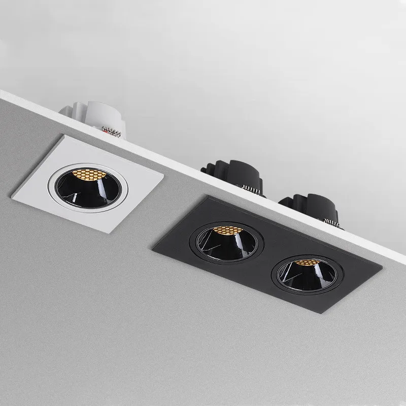 

Recessed LED Ceiling Lamp 36W 12W Single/Double Head LED Spot lights CREE COB Anti-Glare Downlight For Home Office Store Indoor