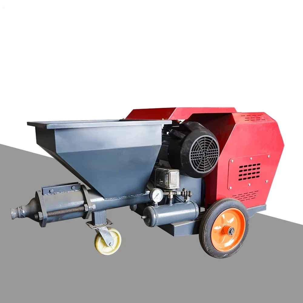 Industrial Mortar Spraying Machine Cement Sprayer Paint Sprayer with Mixer for Interior Wall Floor Ceiling Roofs and Surfaces