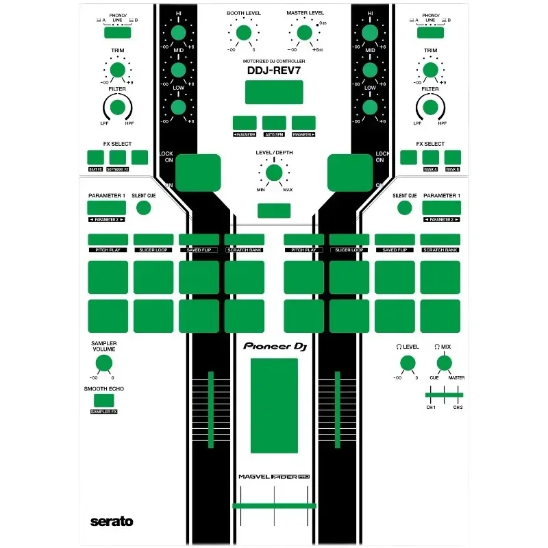 

PVC self-adhesive film Pioneer DDJ-REV7 DJ controller panel film. Pioneer disc player colorful sticker (not machine)