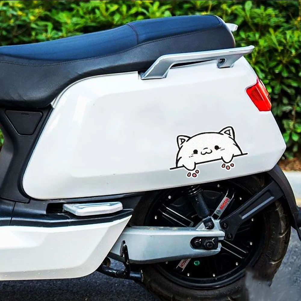 Motorcycle Stickers Scratch Masking Cartoon Cute Cat Decorative Car Personalized Creative Stickers