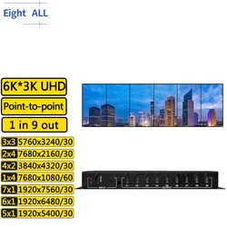 8K video wall controller point to point splicing without distortion 5 screen 6 screen 7 screen 9 screen splicing processor