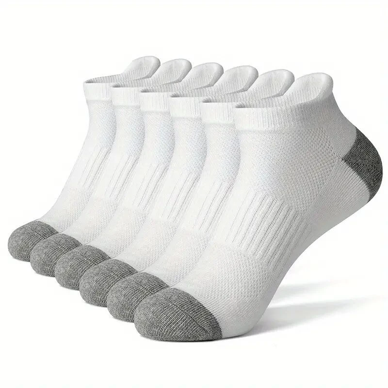 

6 Pairs athletic cushioned breathable low cut tab gifts for men winter sock men's ankle socks calcetines hombre gift accessories