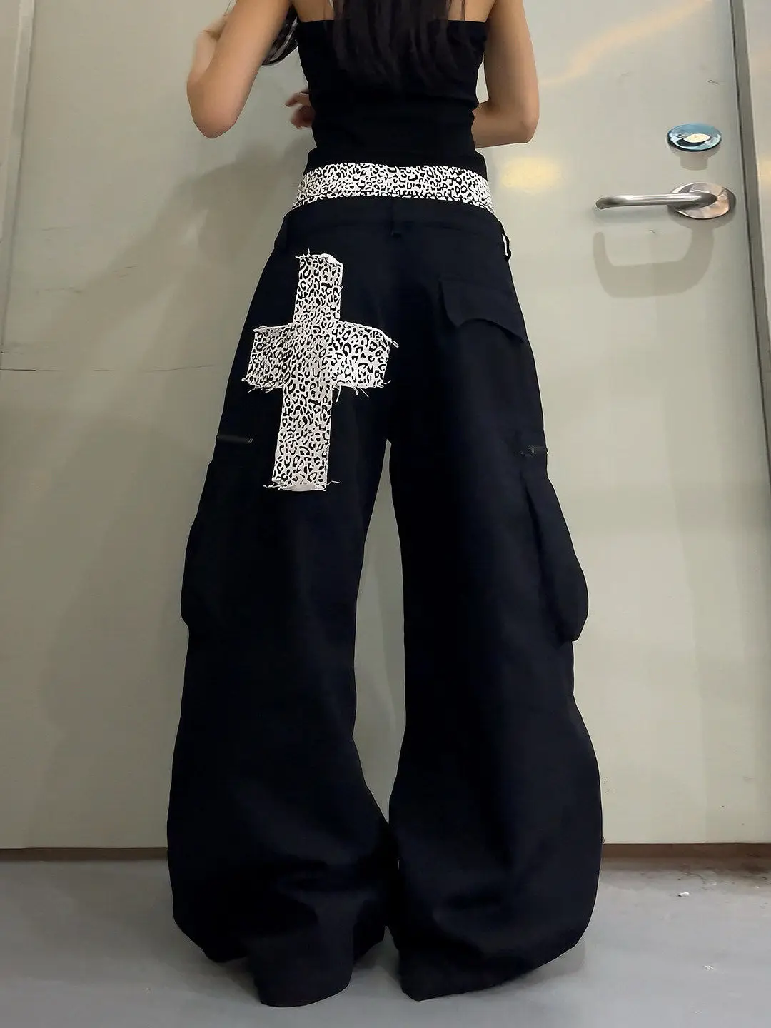 Street Popular Loose Jeans Women Patchwork Y2K New Harajuku Vintage Oversized Wide-leg Pants Couple High Waist Jeans 2026