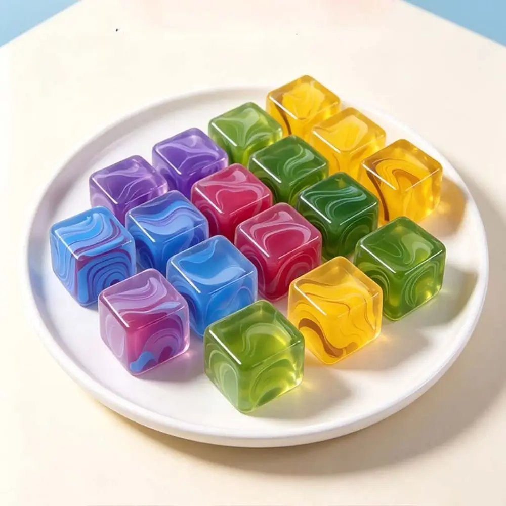 Hand Reliex Slow Rising Ice Cube Squishy Transparent Slow Rebound Ice Cube Fidget Fun Colorful Sensory Fidget Reduce Anxiety