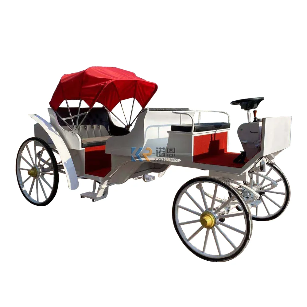 Victoria Sightseeing Horse Carriage Customized Seats Resort Sightseeing Horse Cart Luxury Wedding Carriage For Sale