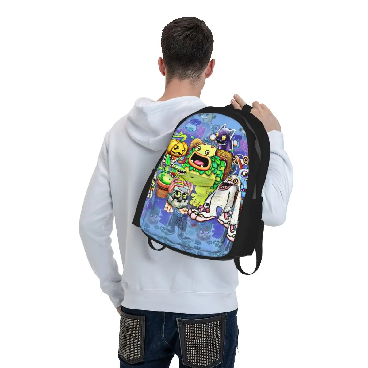 My Singing Monsters Characters Backpack Boys Girls BookBag Children School Bag Laptop Shoulder Bags for Men Women
