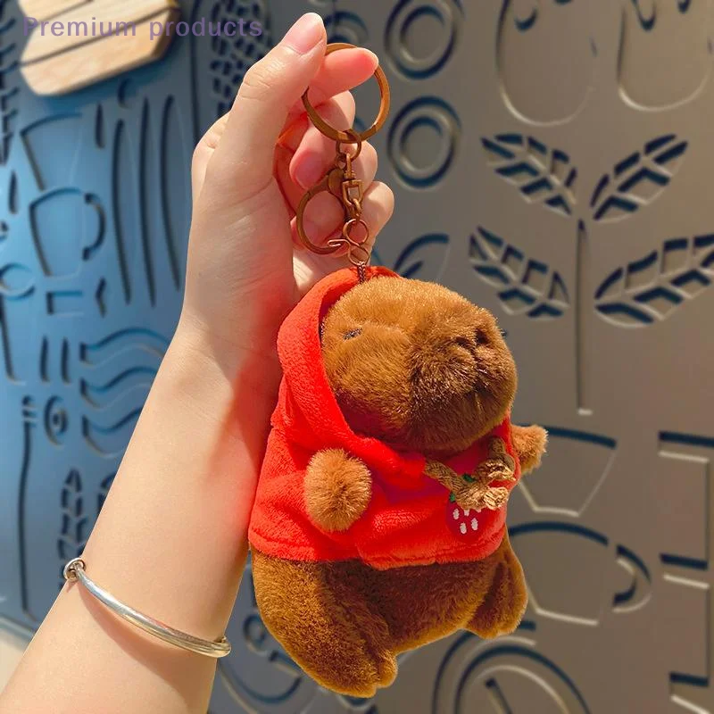 1PC Creative Capybara Plush Keychain Cartoon Animal Stuffed Doll Bag Pendant Backpack Hanging Decoration Lovely Keyring Gifts