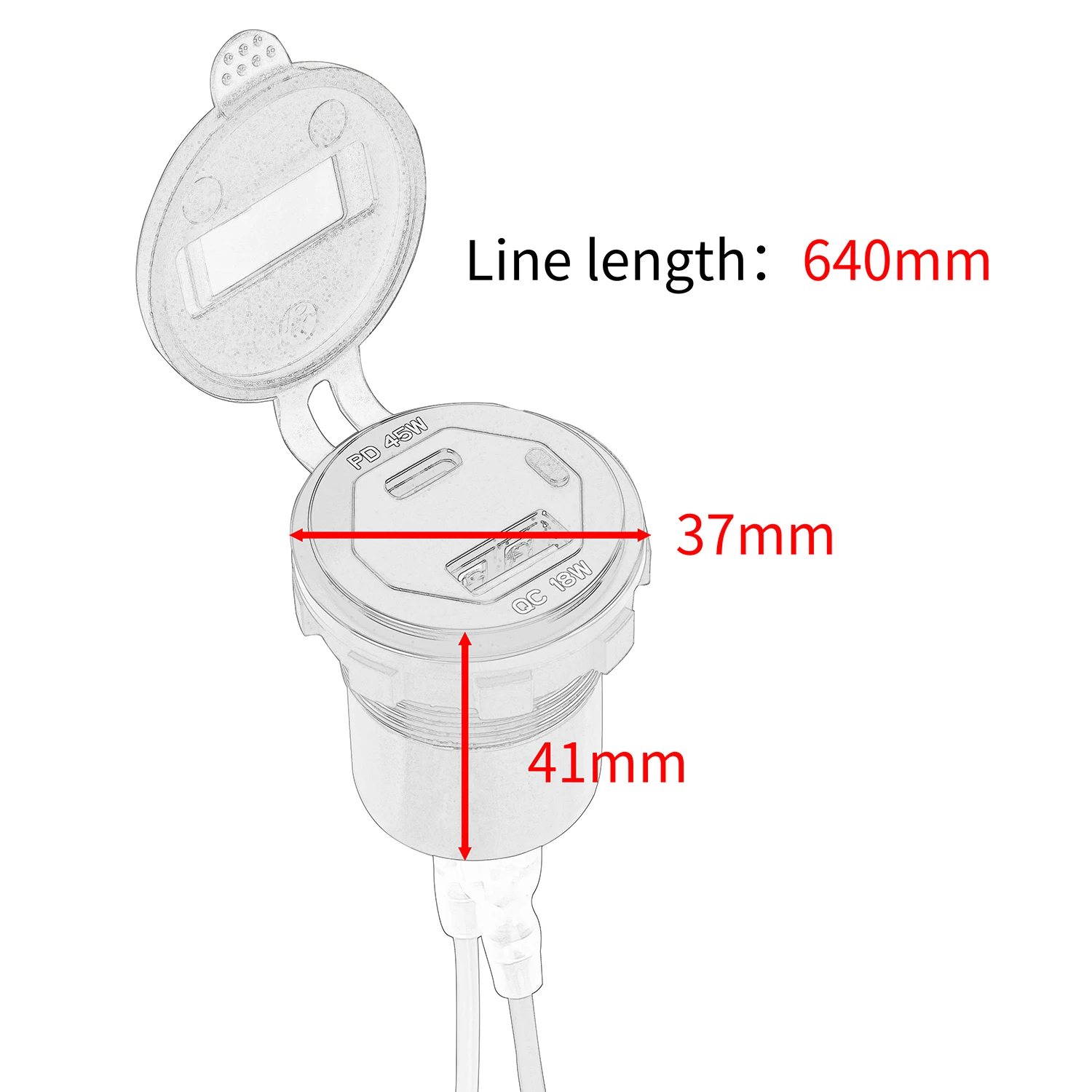 Motocyklowa lewa i prawa ładowarka USB do telefonu komórkowego Szybka ładowarka USB Akcesoria z przekaźnikiem do Kawasaki Versys 650 2022 2023 2024