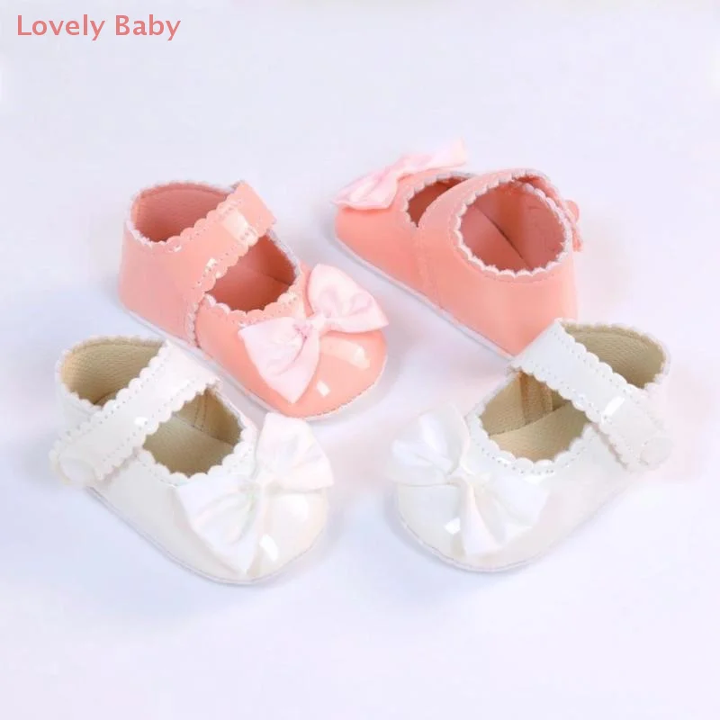 【BBS】1足 リボン付きプリンセスフラットコットンボトムウォーキング新生児用ベビーシューズ 0-18ヶ月 クラシックPUレザー女の子用ベビーシューズ