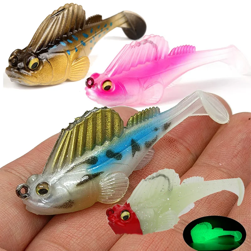 Wobbler silicona oscuro señuelo hundido perca lubina