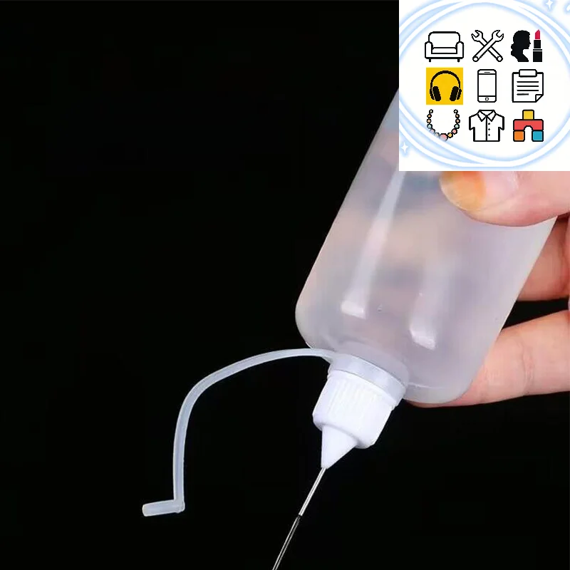 5/10/20/30/50/100ML  Needle Tip Glue Applicator Plastic Bottle Essential Oil Injection Pigment Bottle