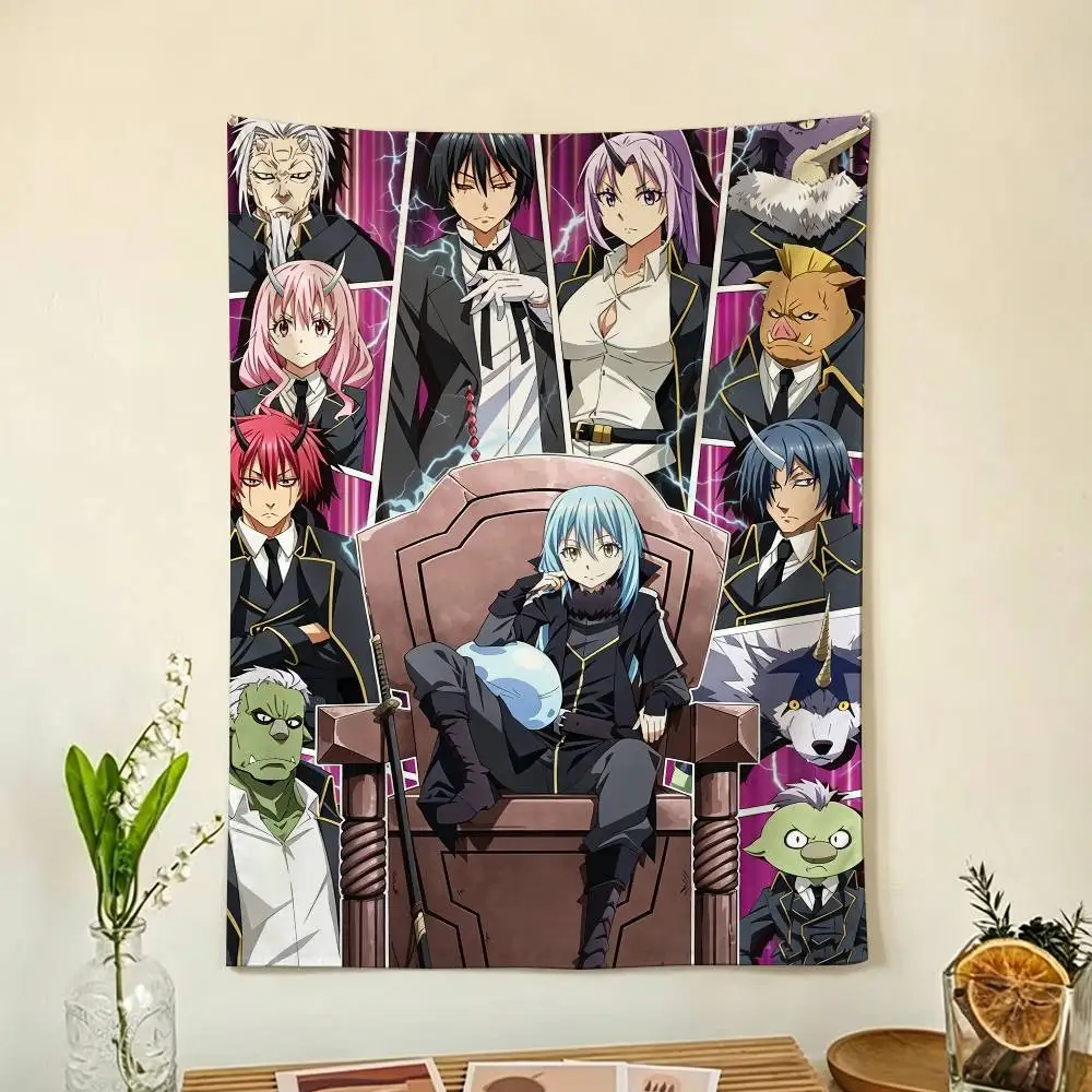R-Rimuru T-Tempest Flags Wall Hanging Background Art Banner for Bedroom Home Outdoor Decor