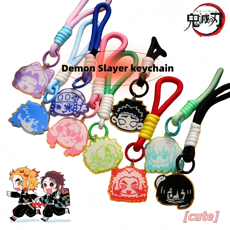 Demon Slayer Kamado Tanjirou Kamado Nezuko Cute Anime Cartoon Personalized Creative Fashion Keychain, Kids Toys, Birthday Gift