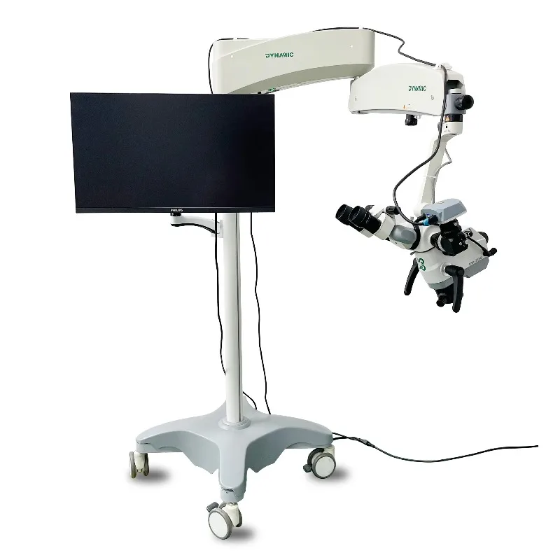 EM-300 Operation Microscope For ENT And Surgery With LED Illumination Adjustable Viewing Head 4K Imaging CE Certified