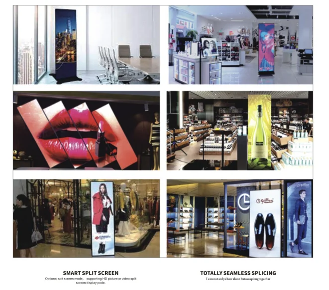 عرض متجر البيع بالتجزئة شاشة LED للإعلانات الداخلية المحمولة شاشة LED قائمة لمركز التسوق #6