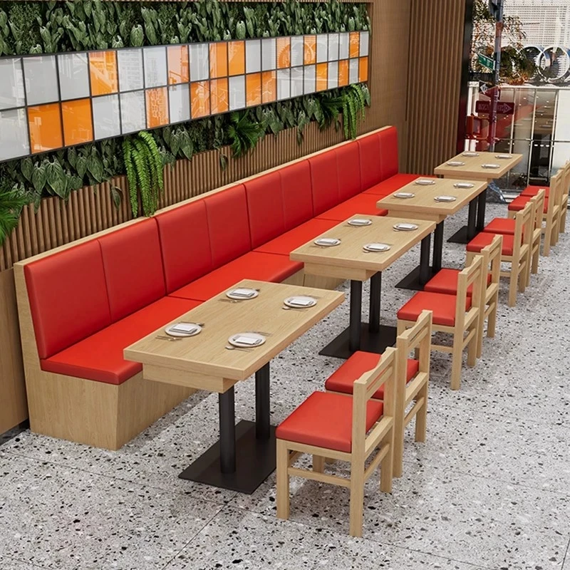 & Modern Simple Wood Chair Table Set for Dining Bar Restaurant Hot Pot Milk Tea Shop for Cafe & Coffee Shop Use