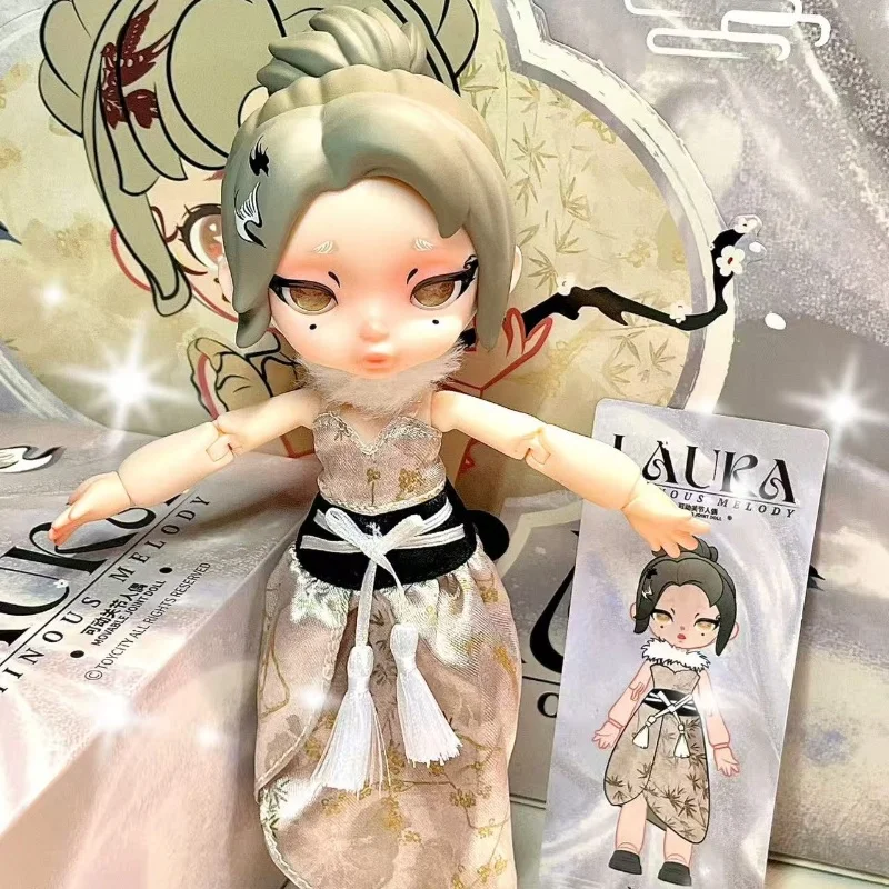 حار بيع منتج جديد لورا العائمة ضوء بروكيد اللون صندوق أعمى المشتركة المنقولة Mjd12 سبليت دمية تمثال حلية لعبة عصرية #5