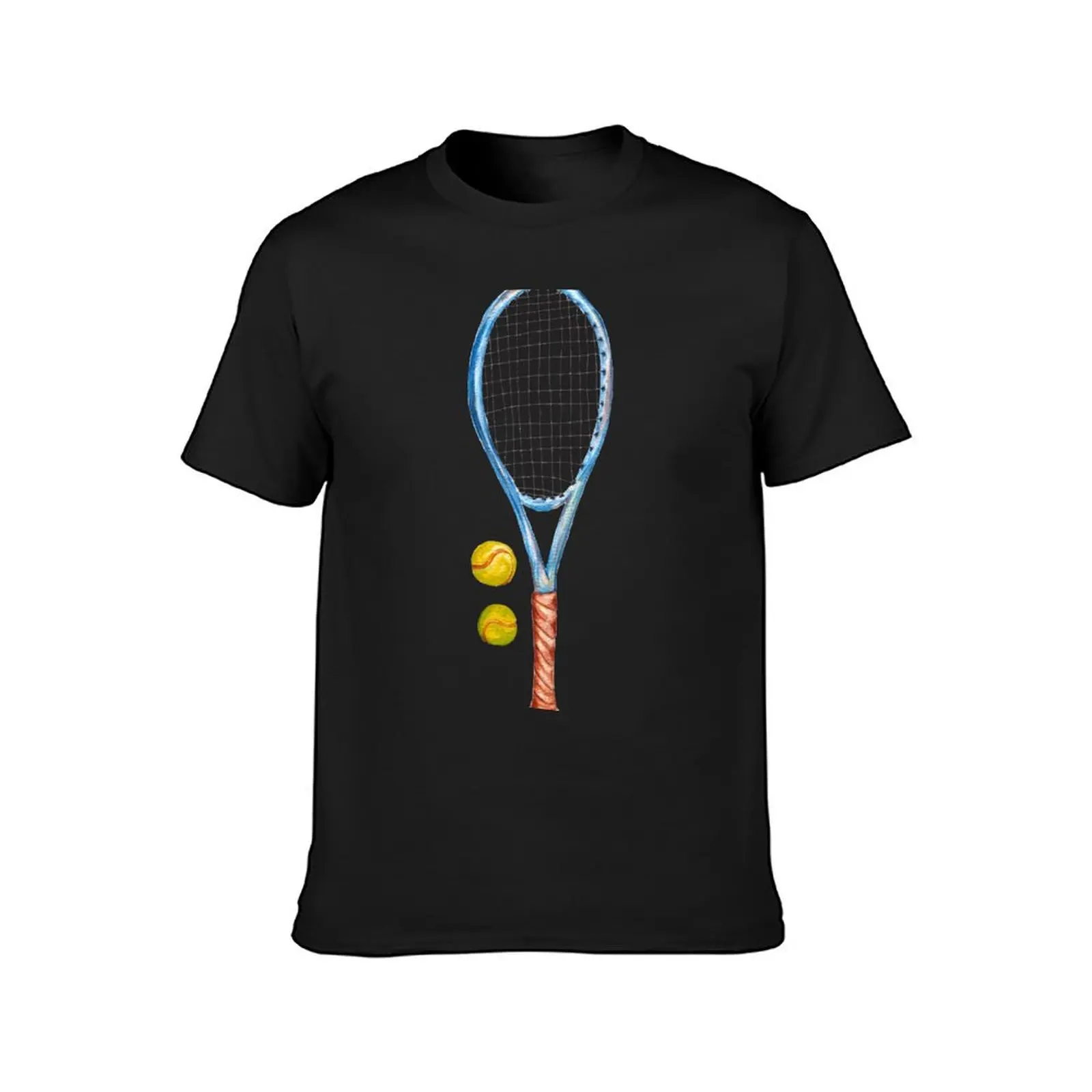 Tennis racket with tennis balls_2 T-Shirt aesthetic clothes sublime oversized mens vintage t shirts