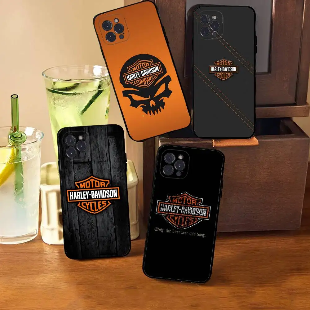 H-HarleyS LOGO Davidson Handyhülle für iPhone 16 17 Air 15 14 13 12 11 Pro Max 16E Plus Fundas