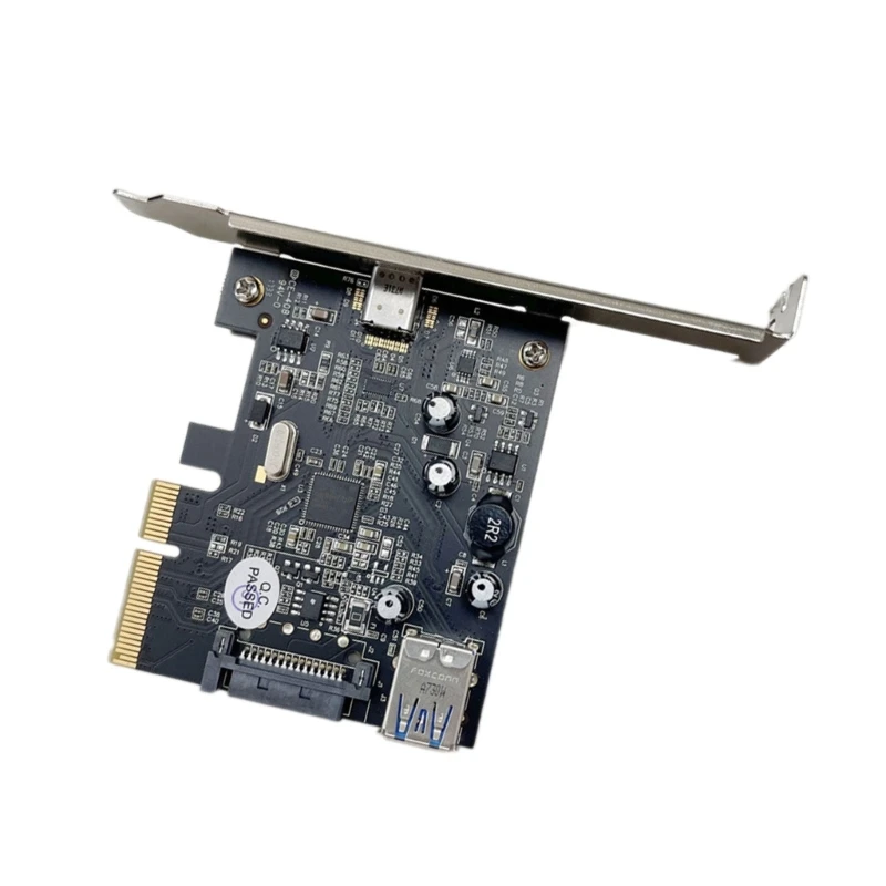 PCIE 4X Interfaces Adapter Card With USB 3.1 ASM1142 Control Support 10Gbps For Desktops Fast Data Transfer