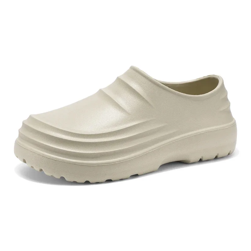 

Men'S Slippers Spring Summer Fashionable Breathable Chef Shoes Men'S Women'S Work Safety Anti-Slip Casual Shoes, Rain Boots