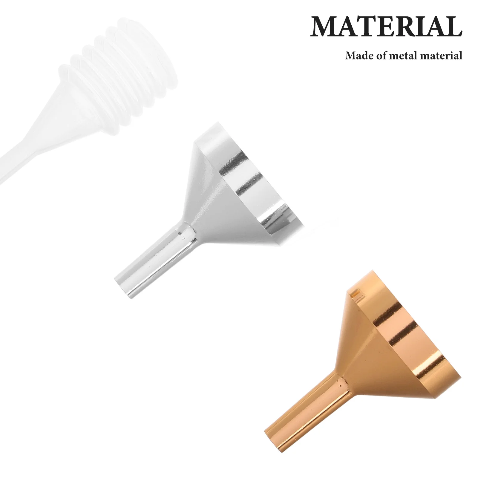 12 個ミニ金属漏斗セット小さな液体漏斗香水エッセンシャルオイルスパイスパウダーラボキッチン詰め替えボトル用