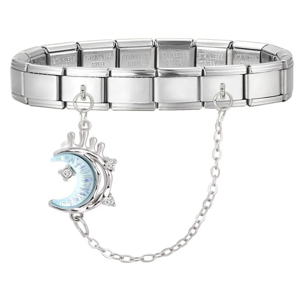 Double Chain Bracelet Charms Fit 9mm Bracelet DIY Making Charm Bracelet Link Stainless Steel Multi-Function