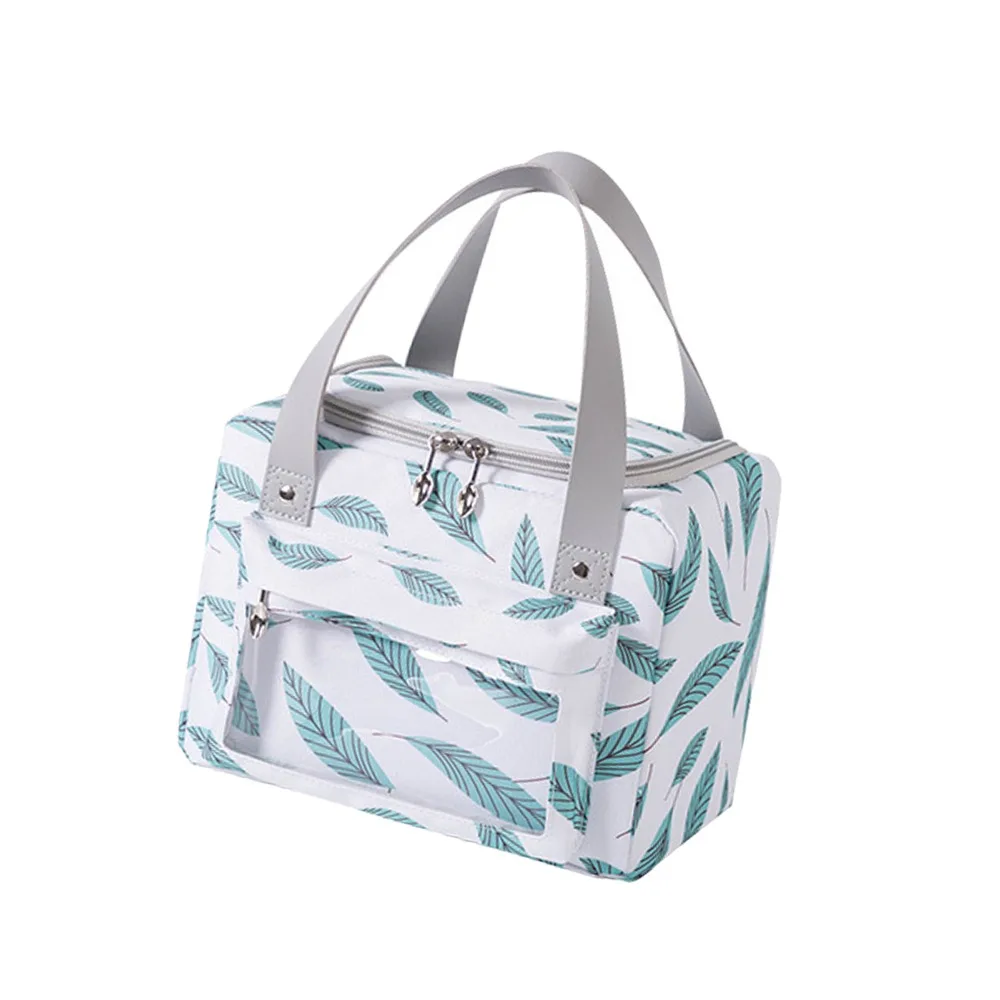 For Travel Large Capacity Lunch Bag Insulated Square Handheld Lunch Bag Thickened Cute Portable Lunch Bag Picnic