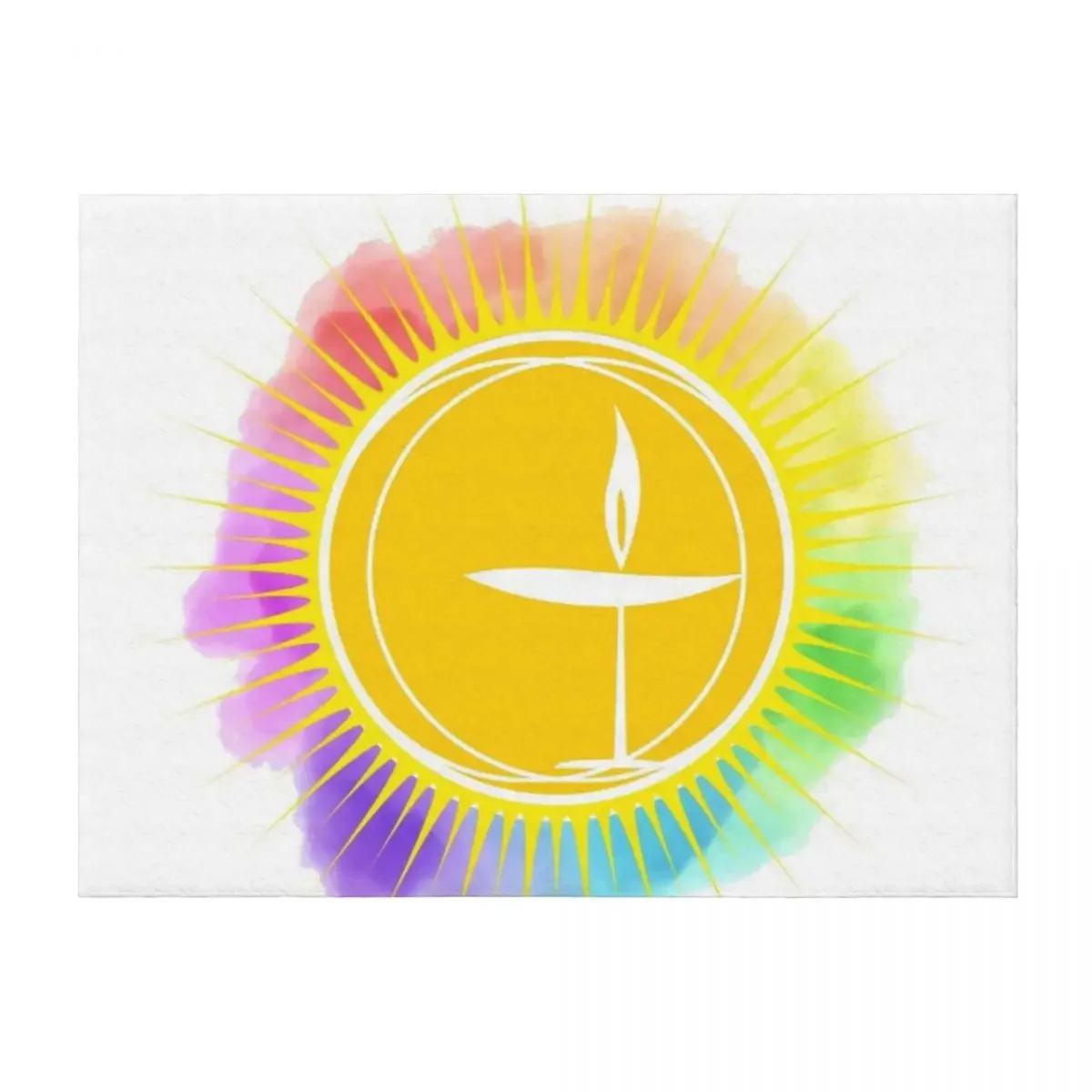 

UU Chalice Rainbow Sun Throw Blanket Thermal Sofas Blankets For Baby Blankets Sofas Of Decoration Blankets