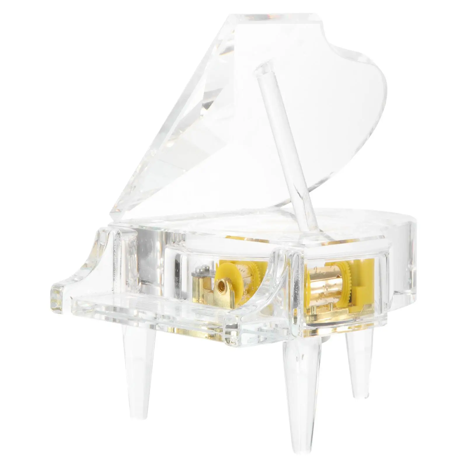 

Piano Music Box Crystal Transparent Premium Material Gifts Desktop Decor Musical Instrument Kids Educational Toy