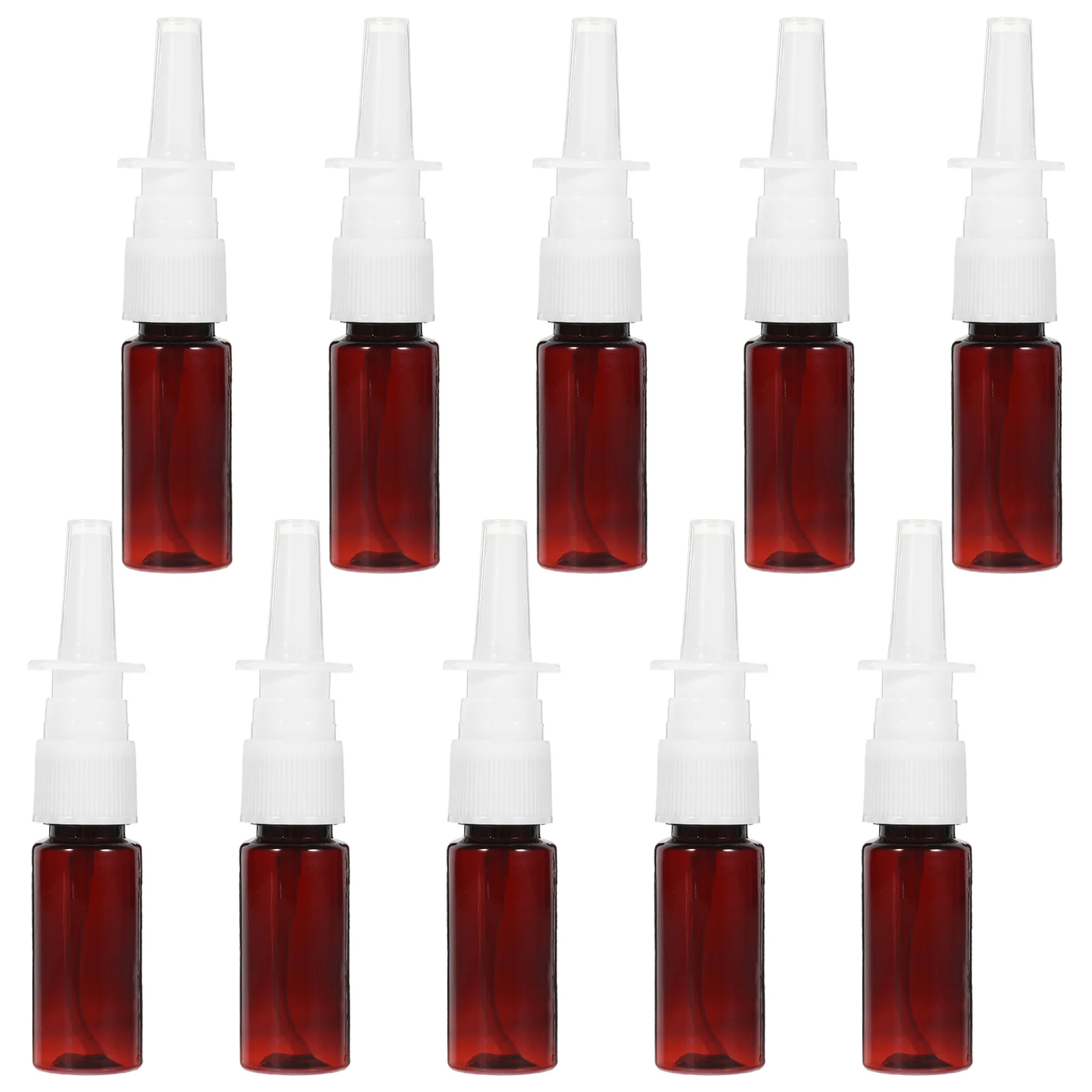 

10 Pcs Nose Plugs Nasal Spray Bottle Cleanser Small Conditioner Brown Fine Mist Bottles