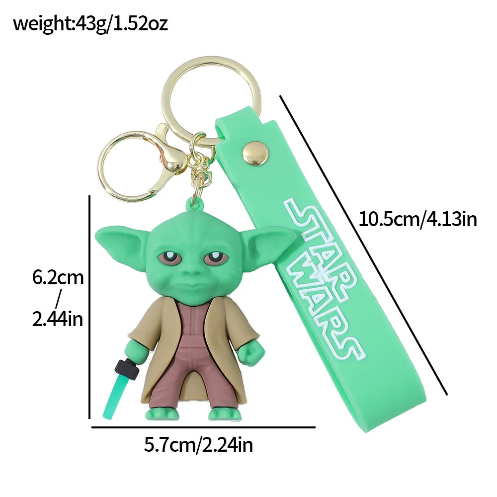 Star Wars Schlüsselanhänger Master Yoda Schlüsselring für Rucksack Schulranzen Deko Schlüsselhalter Schmuckstück Geschenke Accessoires – Detail 2